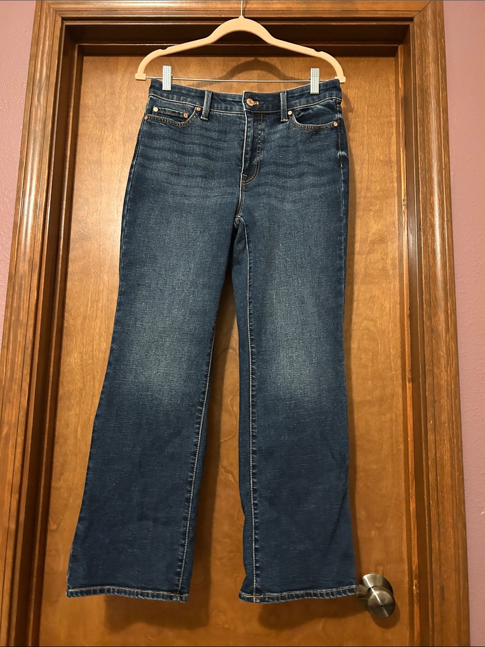 Talbots Dark Blue Denim Barely Boot Petite Jeans